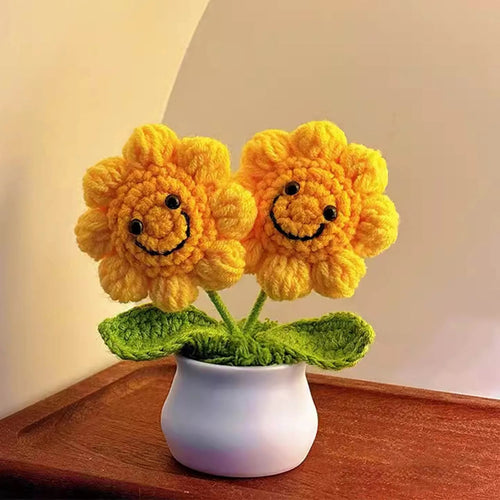 Handgefertige Häkelblumen