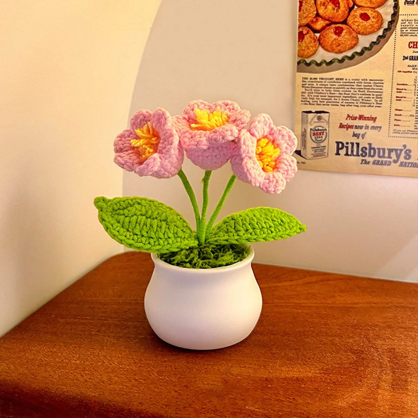 Handgefertige Häkelblumen